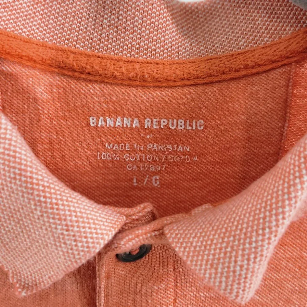 BANANA REPUBLIC logo polo shirt Sz L
